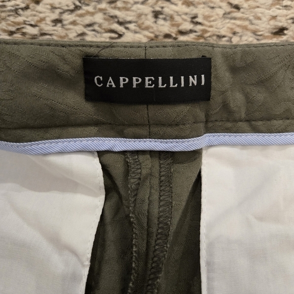 Cappellini Mid Rise Green Floral Print Dress pants Size 8 NEW - Picture 7 of 16